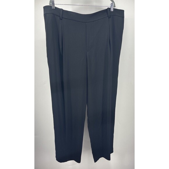 Vince Womens Pants Plus XXXL 3XL Black Crepe Wide Leg Pull On Trouser $325 NWT - Picture 1 of 16